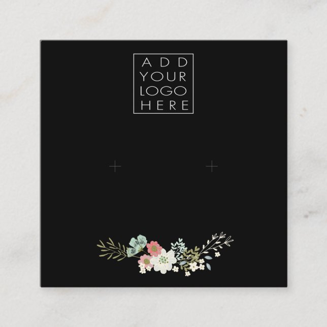 Earrings Backing Cards Add Your Own Logo (Front)