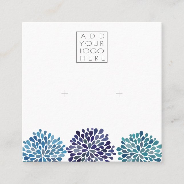 Earrings Backing Cards Add Your Own Logo (Front)