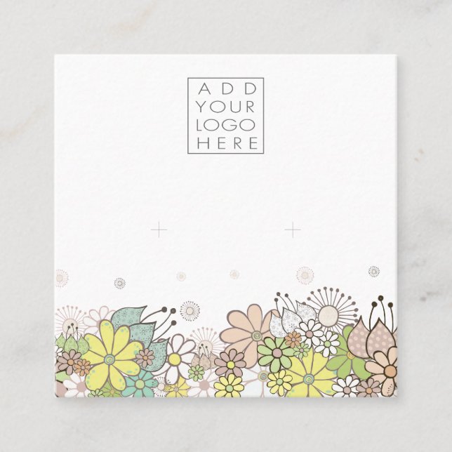 Earrings Backing Cards Add Your Own Logo (Front)