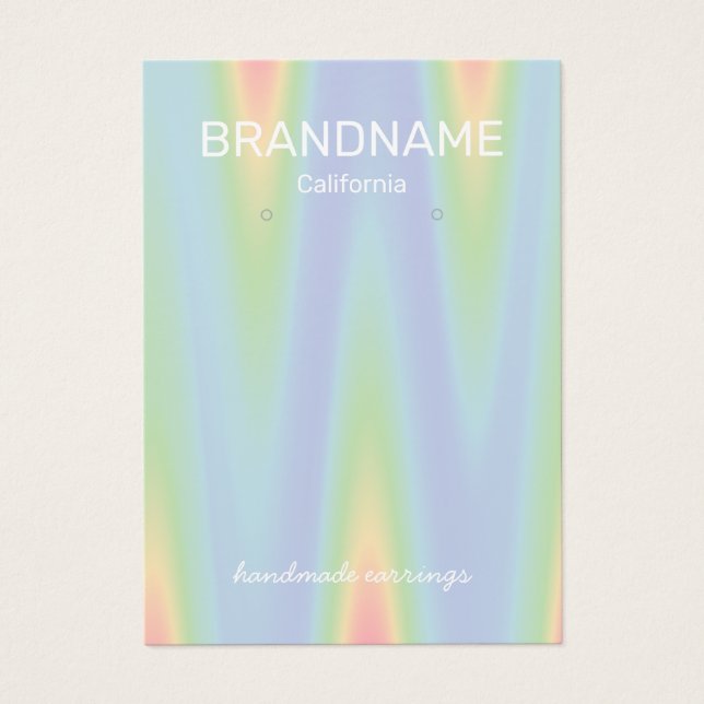 Earrings Holder Colour Gradient Ombre Chevron Logo (Front)