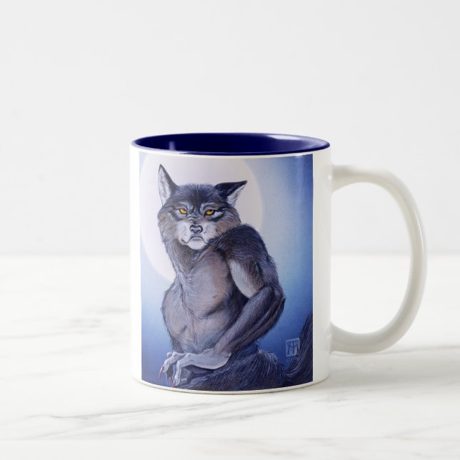 Ears of the Werewolf Two-Tone Coffee Mug (Right)