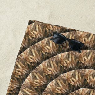 Ears Of Wheat In A Spiral Wheat Pattern, Beach Towel
