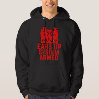 Ears Up System Armed Funny Pitbull Dog Lover