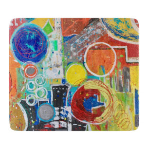 Earth 360 6 x 7 Deco Glass Cutting Board