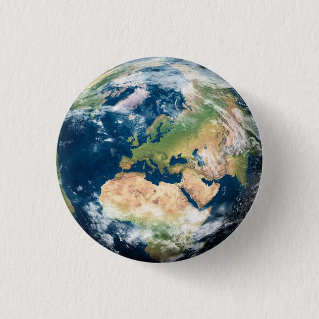 Earth  3 cm round badge (Front)