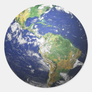 Earth - 3D Effect Classic Round Sticker