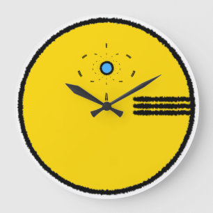 Earth: 3d from the Sun Large Clock
