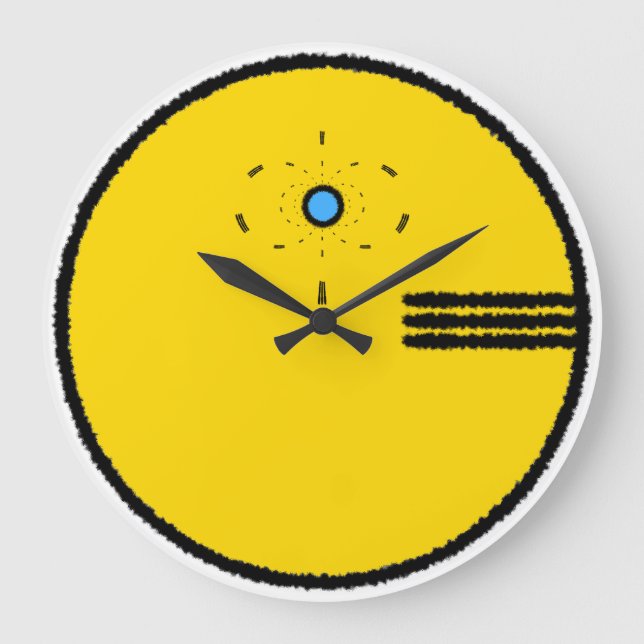Earth: 3d from the Sun Large Clock (Front)