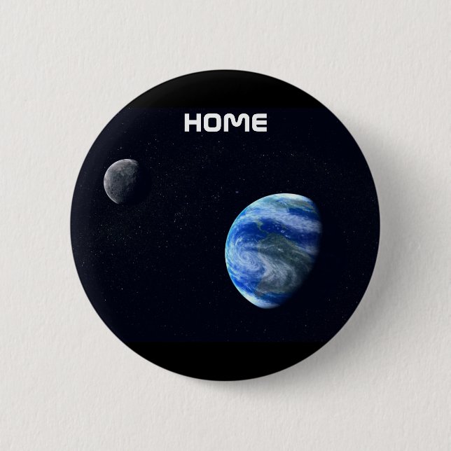earth 6 cm round badge (Front)