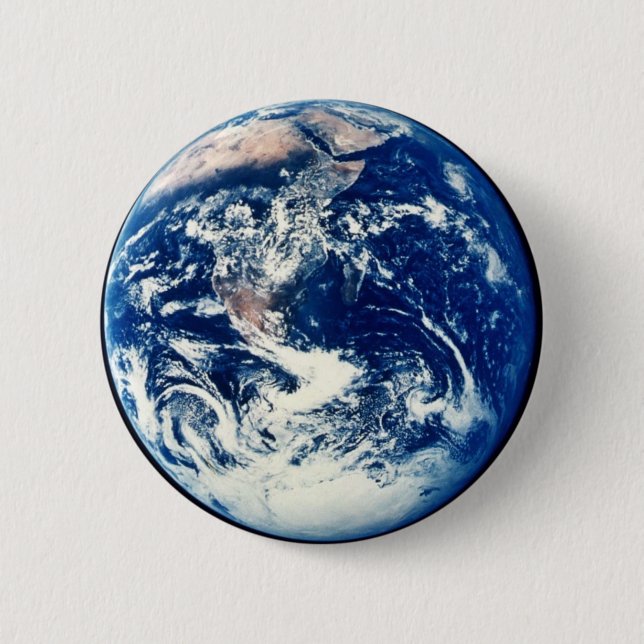 earth 6 cm round badge (Front)