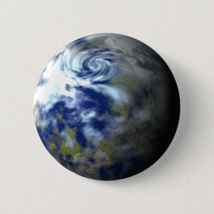 Earth 6 Cm Round Badge