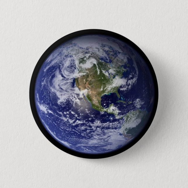 Earth 6 Cm Round Badge (Front)