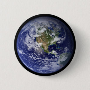 Earth 6 Cm Round Badge