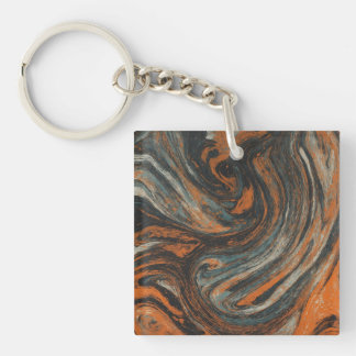 Earth Abstraction Key Ring
