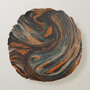Earth Abstraction Round Cushion