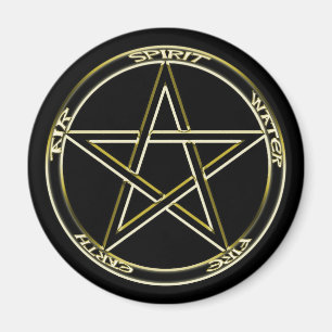 Earth, Air and Fire Pentagram Magnet