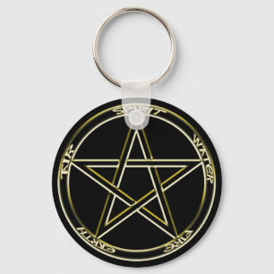 Earth, Air & Fire Pentagram 2 Keychain