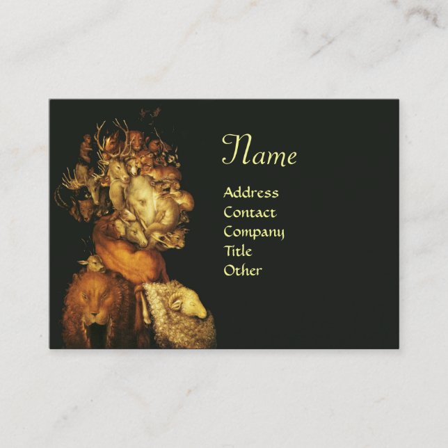 EARTH / ALLEGORY WITH WILD ANIMALS BUSINESS CARD (Front)