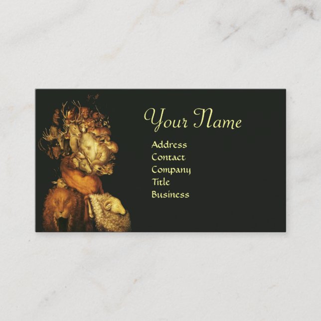 EARTH / ALLEGORY WITH WILD ANIMALS BUSINESS CARD (Front)
