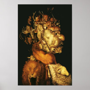 EARTH / ALLEGORY WITH WILD ANIMALS POSTER