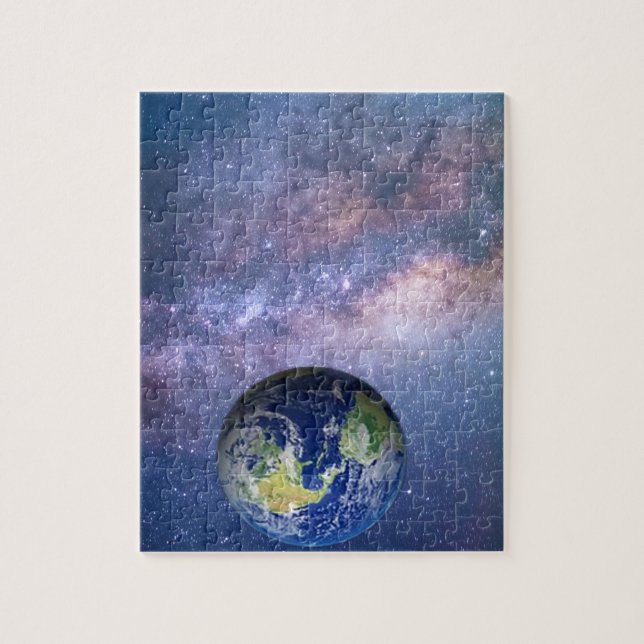 Earth and Galaxy - Picture puzzle (Vertical)