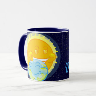 Earth and Her Companion Star Mug