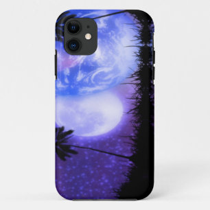 Earth and Moon Celestial iPhone Case