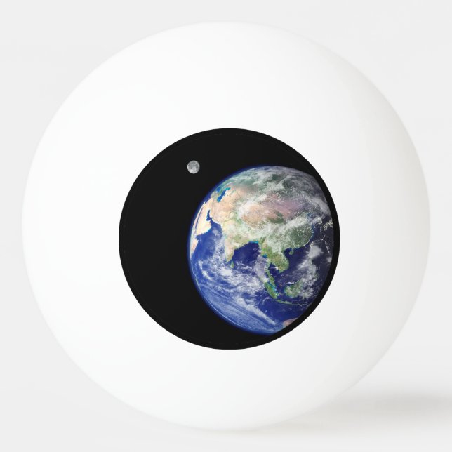 Earth and Moon from Space Ping Pong Ball (Back)