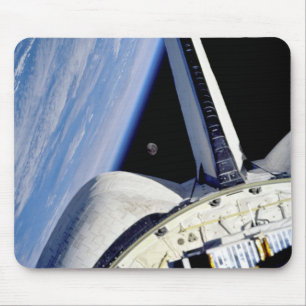 Earth and Moon from Space Shuttle Discovery Mouse Mat