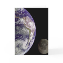 Earth and Moon Greeting Card