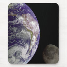 Earth and Moon Mousepad