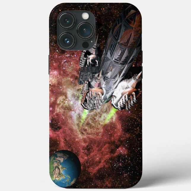 Earth and Rocket ships  Case-Mate iPhone Case (Back)