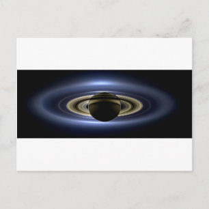 Earth and Saturn Postcard