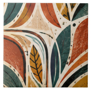 Earth and Sky Eastern Ojibwe Woodlands Design Tile