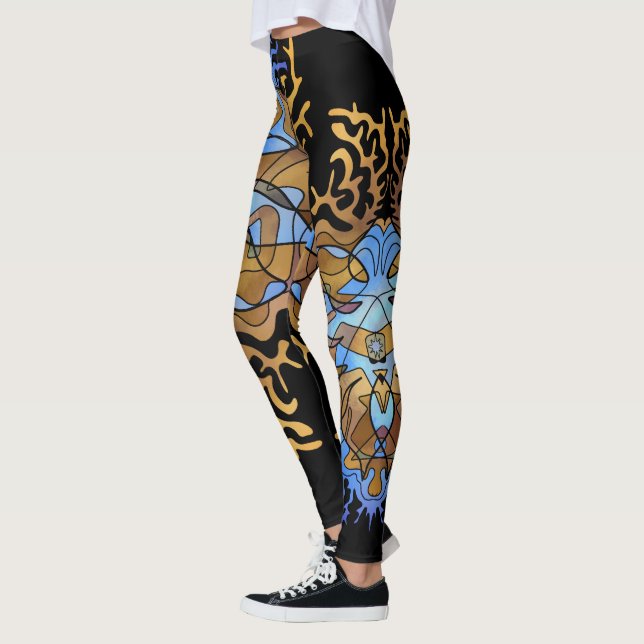Earth and Sky Mandala Leggings (Left)