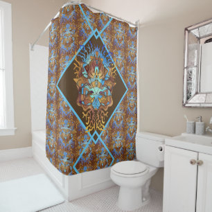 Earth and Sky Mandala Shower Curtain