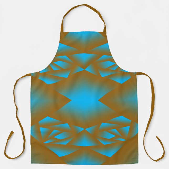 Earth And Sky Ombre Geometric Abstract Art Apron (Front)