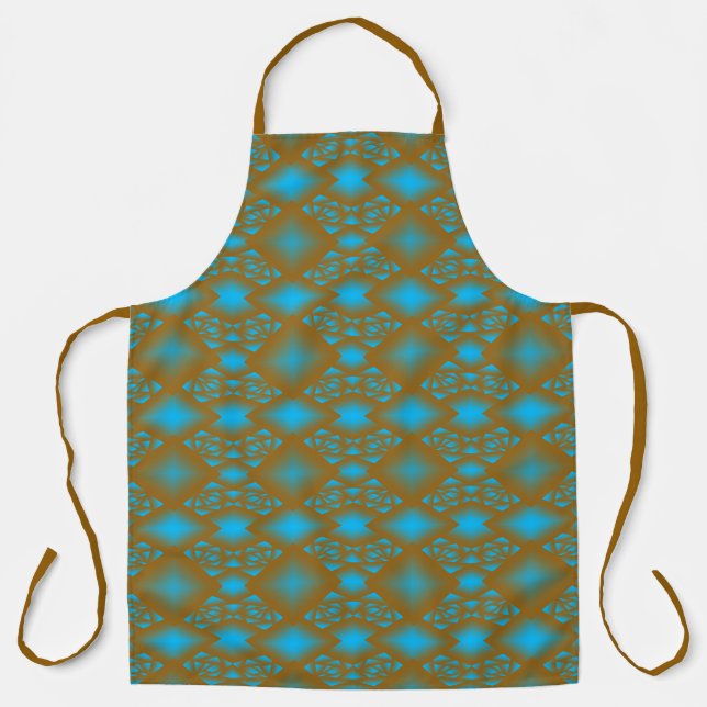 Earth And Sky Ombre Geometric Abstract Art Apron (Front)