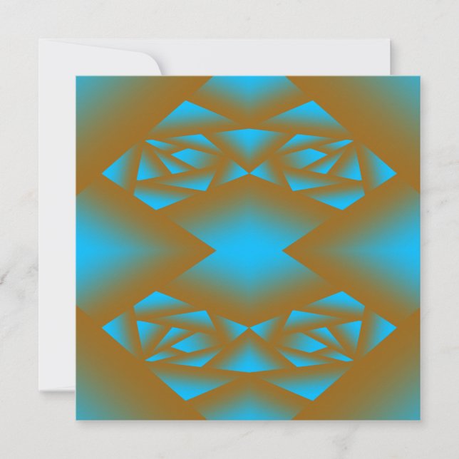 Earth And Sky Ombre Geometric Abstract Art Card (Front)