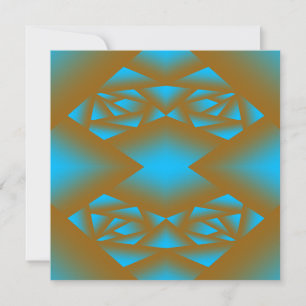 Earth And Sky Ombre Geometric Abstract Art Card