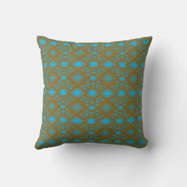 Earth And Sky Ombre Geometric Abstract Art Cushion (Back)