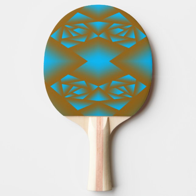 Earth And Sky Ombre Geometric Abstract Art Ping Pong Paddle (Front)