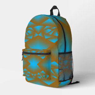Earth And Sky Ombre Geometric Abstract Art Printed Backpack