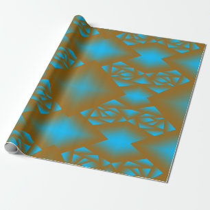 Earth And Sky Ombre Geometric Abstract Art Wrapping Paper