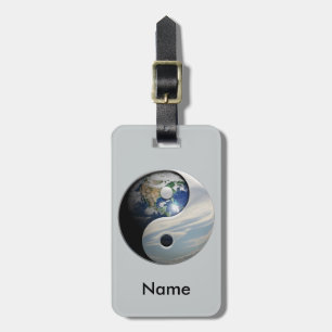 Earth and Sky Yin Yang Luggage Tag