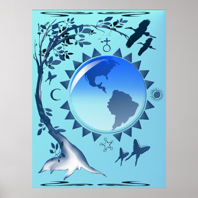Earth and Symbols Poster (Front)