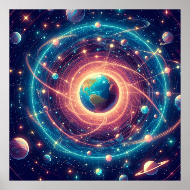 Earth and the Vibes of the Law of Attraction Wall Poster (Front)