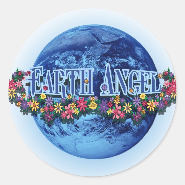 Earth Angel Classic Round Sticker (Front)