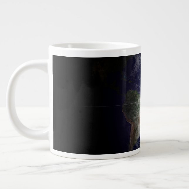 Earth At Its Equinox. Large Coffee Mug (Left)