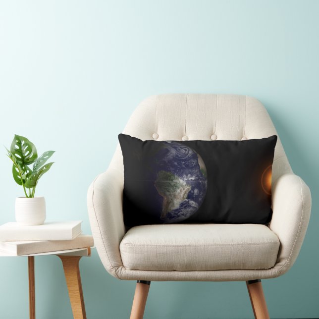 Earth At Its Equinox. Lumbar Cushion (Chair)